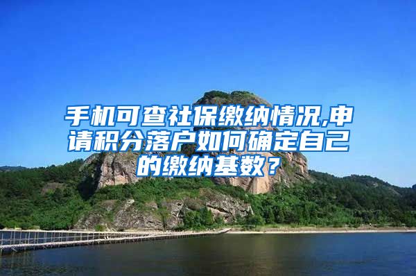 手机可查社保缴纳情况,申请积分落户如何确定自己的缴纳基数？