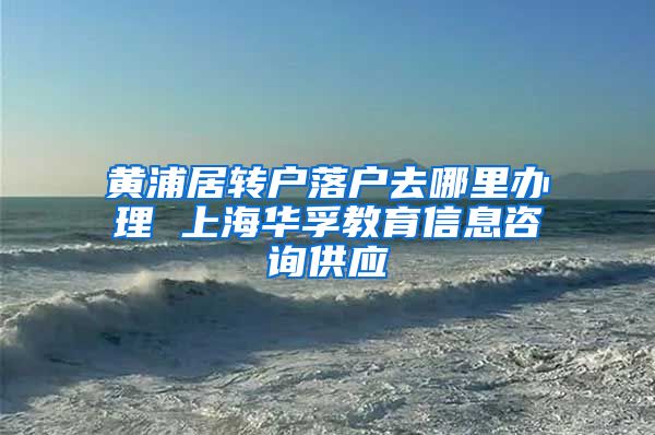 黄浦居转户落户去哪里办理 上海华孚教育信息咨询供应