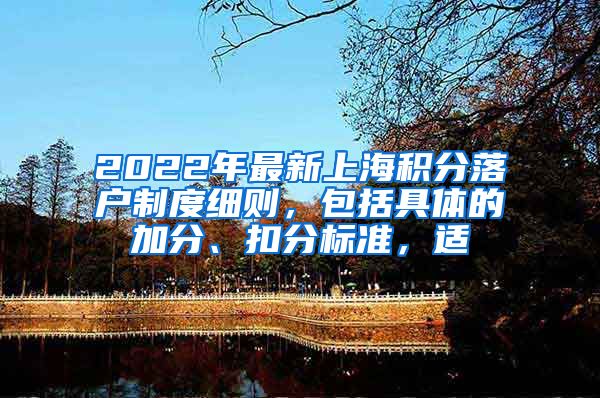 2022年最新上海积分落户制度细则，包括具体的加分、扣分标准，适