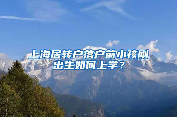 上海居转户落户前小孩刚出生如何上学？