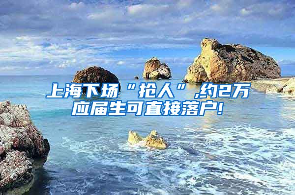 上海下场“抢人”,约2万应届生可直接落户!