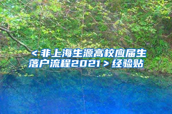 ＜非上海生源高校应届生落户流程2021＞经验贴