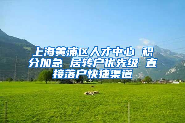 上海黄浦区人才中心 积分加急 居转户优先级 直接落户快捷渠道