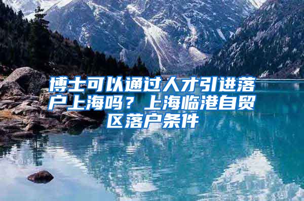 博士可以通过人才引进落户上海吗？上海临港自贸区落户条件