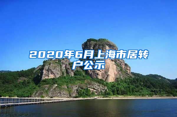 2020年6月上海市居转户公示