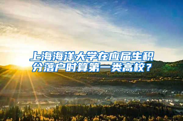 上海海洋大学在应届生积分落户时算第一类高校？