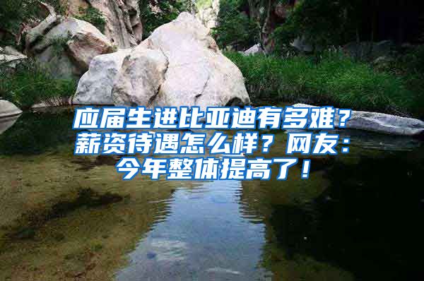 应届生进比亚迪有多难？薪资待遇怎么样？网友：今年整体提高了！