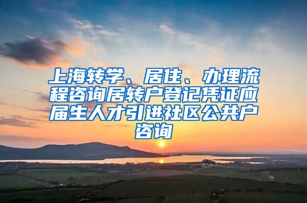 上海转学、居住、办理流程咨询居转户登记凭证应届生人才引进社区公共户咨询