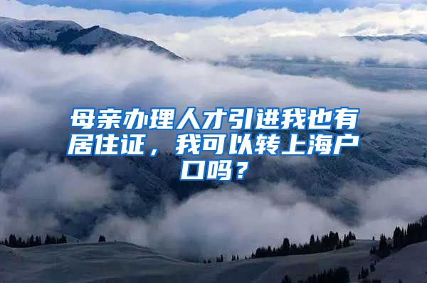 母亲办理人才引进我也有居住证，我可以转上海户口吗？