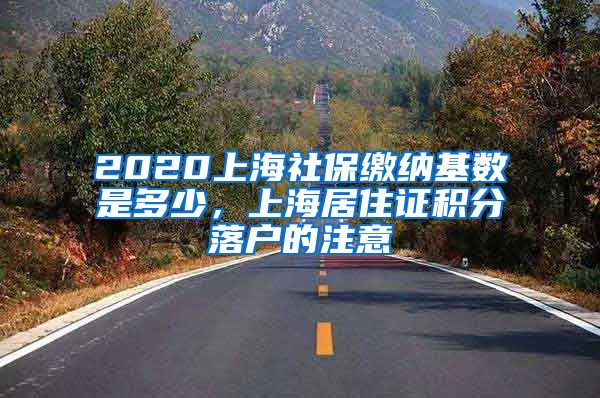 2020上海社保缴纳基数是多少，上海居住证积分落户的注意