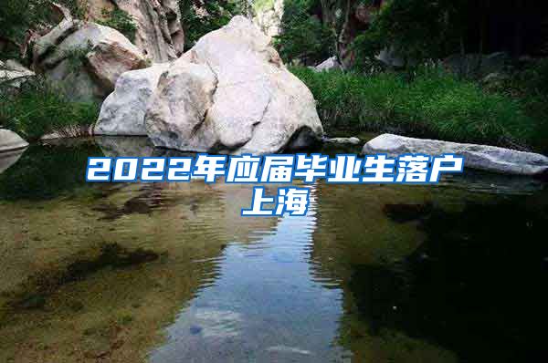 2022年应届毕业生落户上海