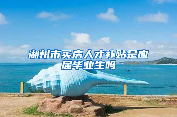 湖州市买房人才补贴是应届毕业生吗