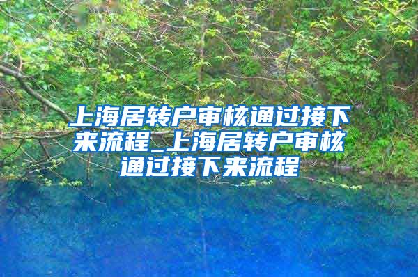 上海居转户审核通过接下来流程_上海居转户审核通过接下来流程