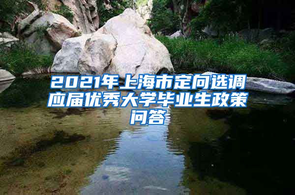 2021年上海市定向选调应届优秀大学毕业生政策问答