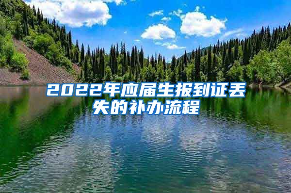 2022年应届生报到证丢失的补办流程