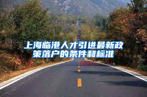 上海临港人才引进最新政策落户的条件和标准