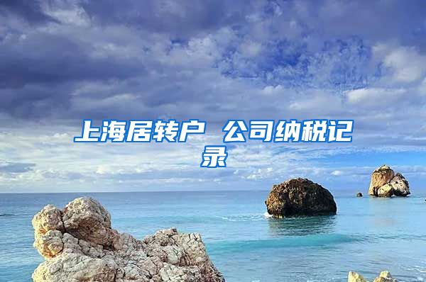 上海居转户 公司纳税记录