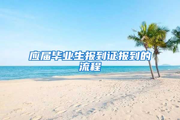 应届毕业生报到证报到的流程