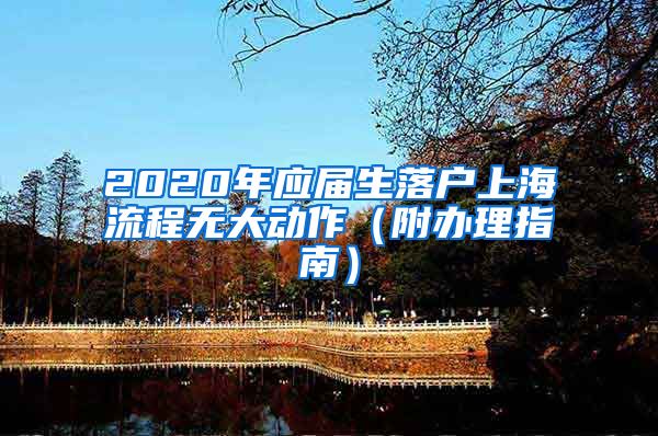 2020年应届生落户上海流程无大动作（附办理指南）