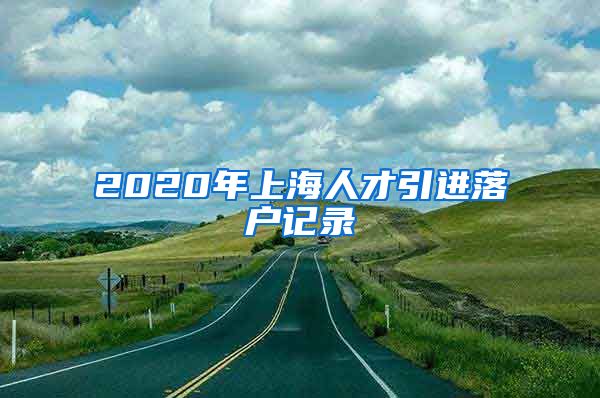 2020年上海人才引进落户记录