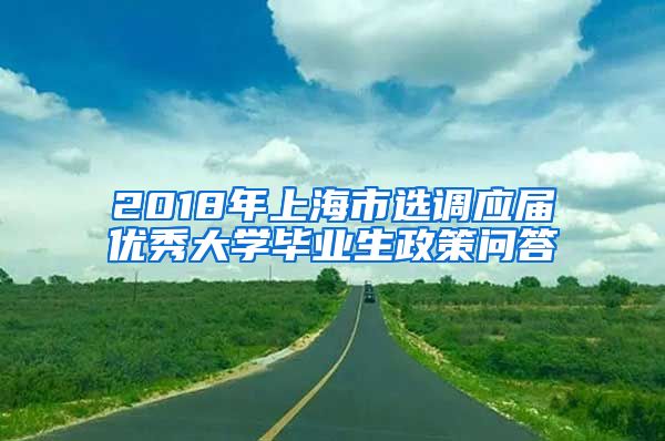 2018年上海市选调应届优秀大学毕业生政策问答