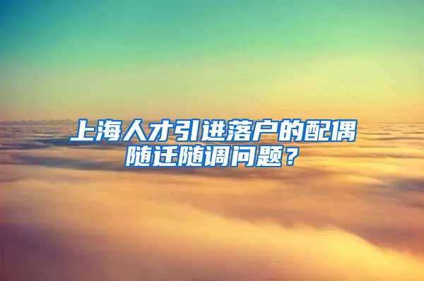 上海人才引进落户的配偶随迁随调问题？