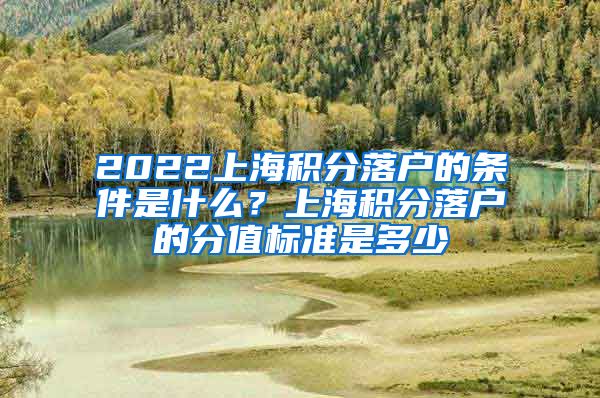 2022上海积分落户的条件是什么？上海积分落户的分值标准是多少