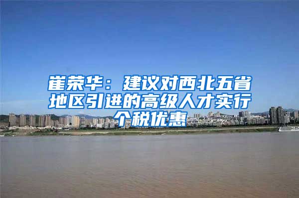 崔荣华：建议对西北五省地区引进的高级人才实行个税优惠