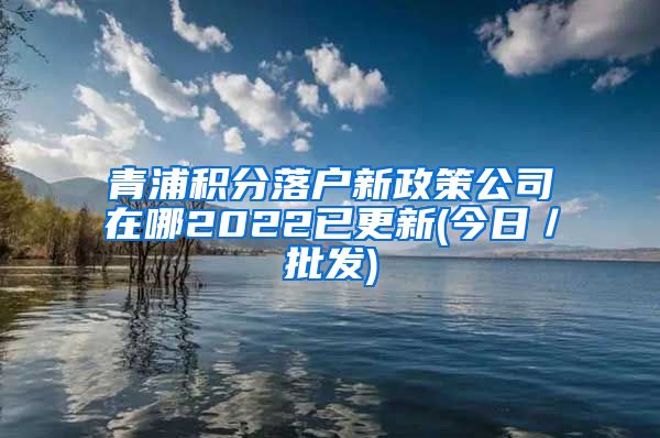 青浦积分落户新政策公司在哪2022已更新(今日／批发)