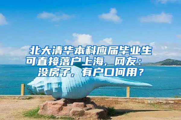 北大清华本科应届毕业生可直接落户上海, 网友： 没房子, 有户口何用？