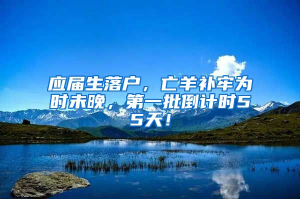 应届生落户，亡羊补牢为时未晚，第一批倒计时55天！