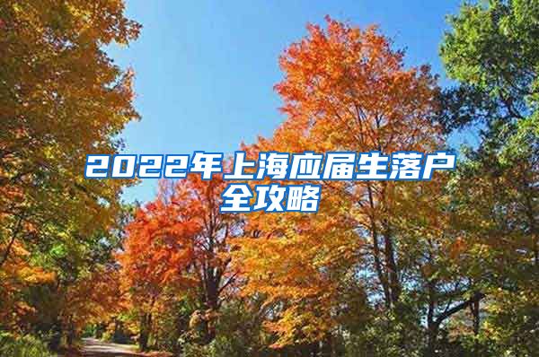 2022年上海应届生落户全攻略