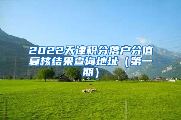 2022天津积分落户分值复核结果查询地址（第一期）