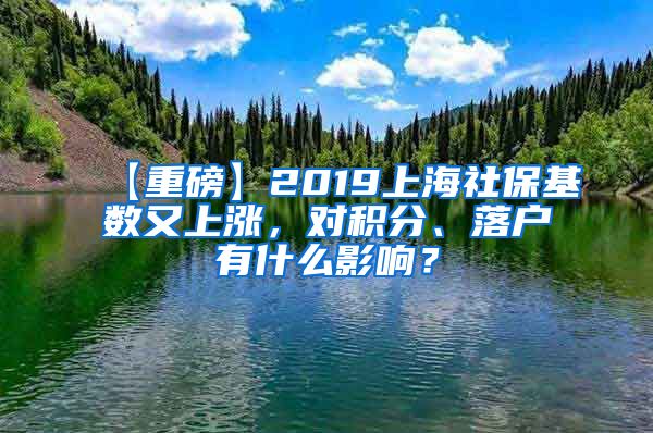 【重磅】2019上海社保基数又上涨，对积分、落户有什么影响？