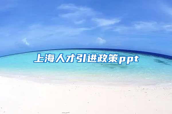 上海人才引进政策ppt