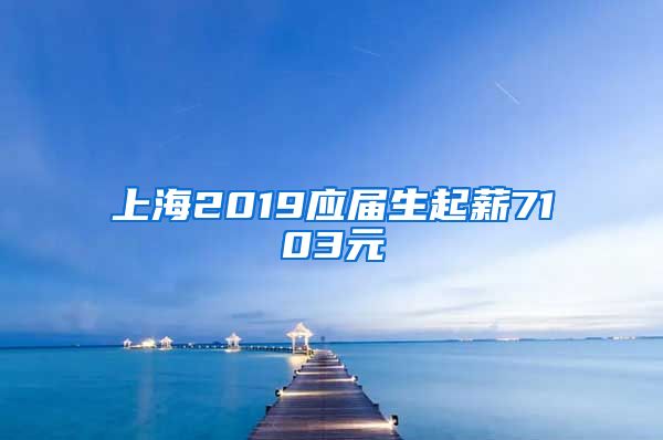 上海2019应届生起薪7103元