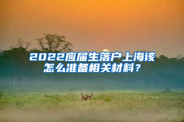 2022应届生落户上海该怎么准备相关材料？