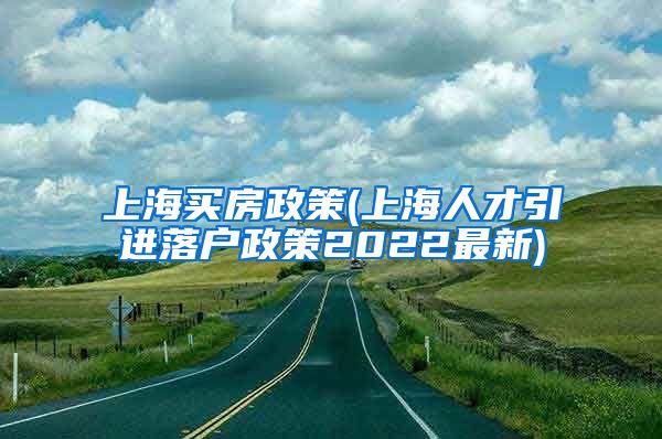 上海买房政策(上海人才引进落户政策2022最新)