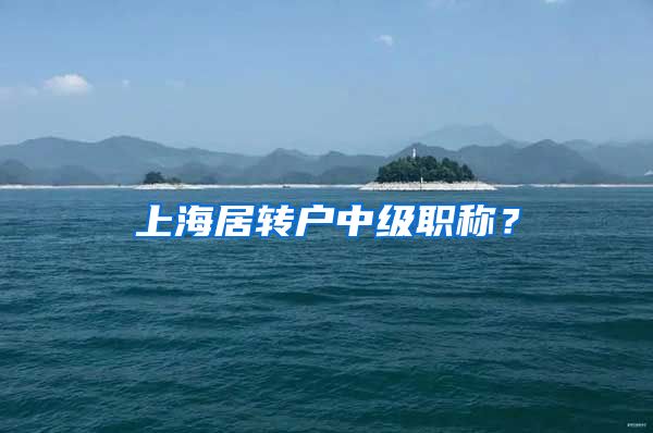 上海居转户中级职称？