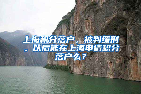 上海积分落户，被判缓刑。以后能在上海申请积分落户么？