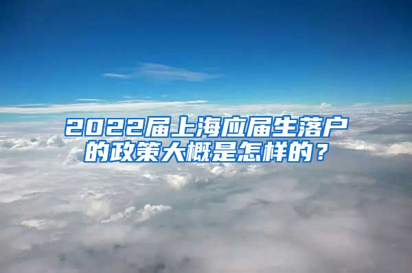 2022届上海应届生落户的政策大概是怎样的？