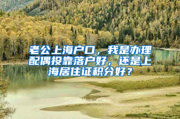 老公上海户口，我是办理配偶投靠落户好，还是上海居住证积分好？