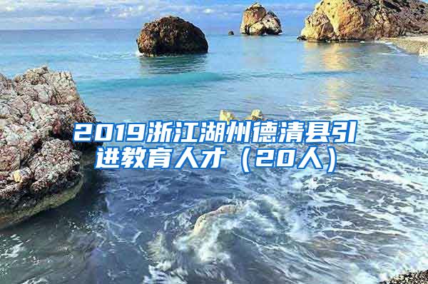 2019浙江湖州德清县引进教育人才（20人）