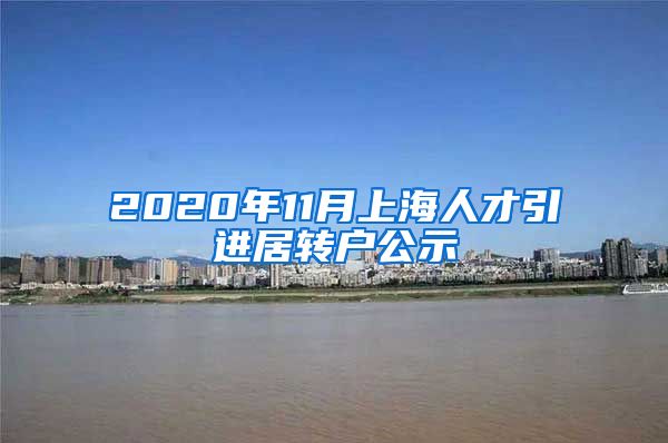 2020年11月上海人才引进居转户公示