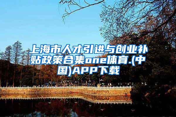 上海市人才引进与创业补贴政策合集one体育.(中国)APP下载