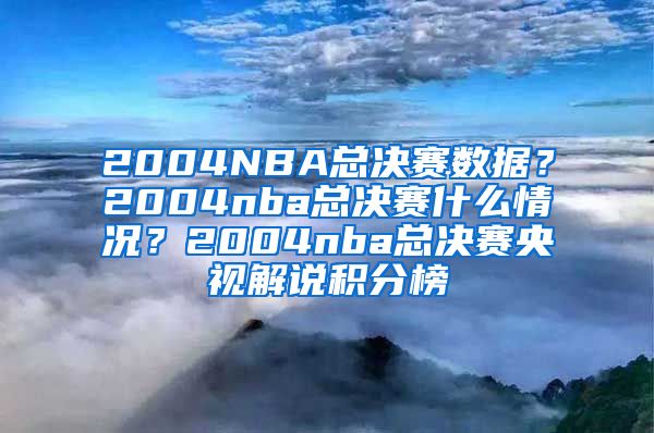 2004NBA总决赛数据？2004nba总决赛什么情况？2004nba总决赛央视解说积分榜