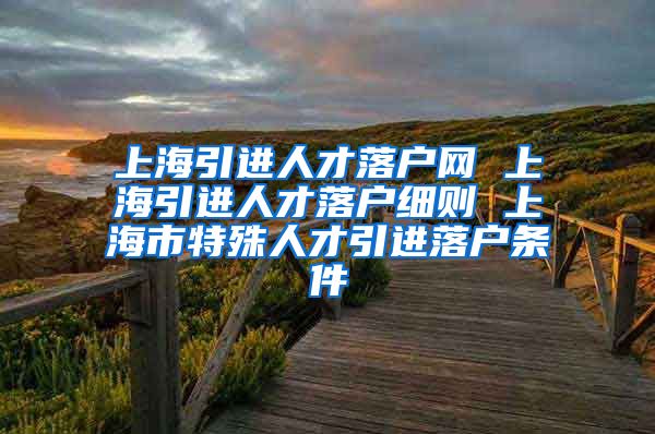 上海引进人才落户网 上海引进人才落户细则 上海市特殊人才引进落户条件