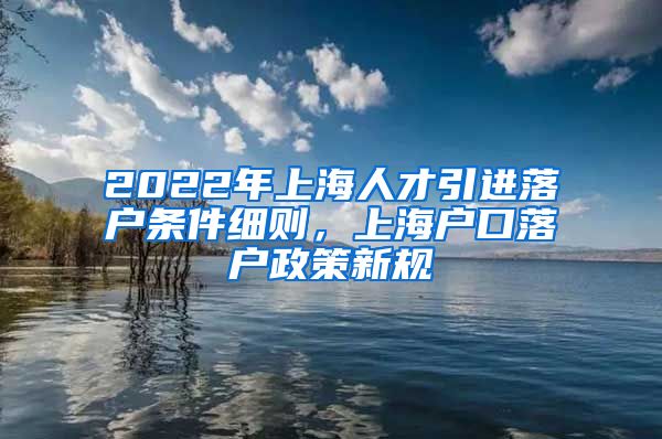 2022年上海人才引进落户条件细则，上海户口落户政策新规