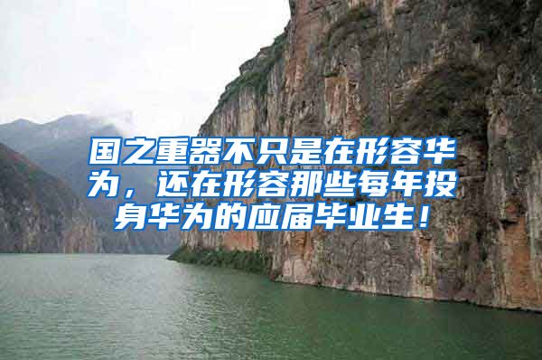 国之重器不只是在形容华为，还在形容那些每年投身华为的应届毕业生！