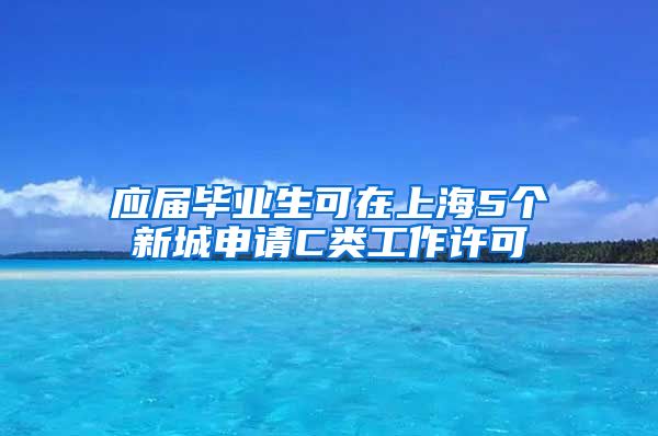 应届毕业生可在上海5个新城申请C类工作许可